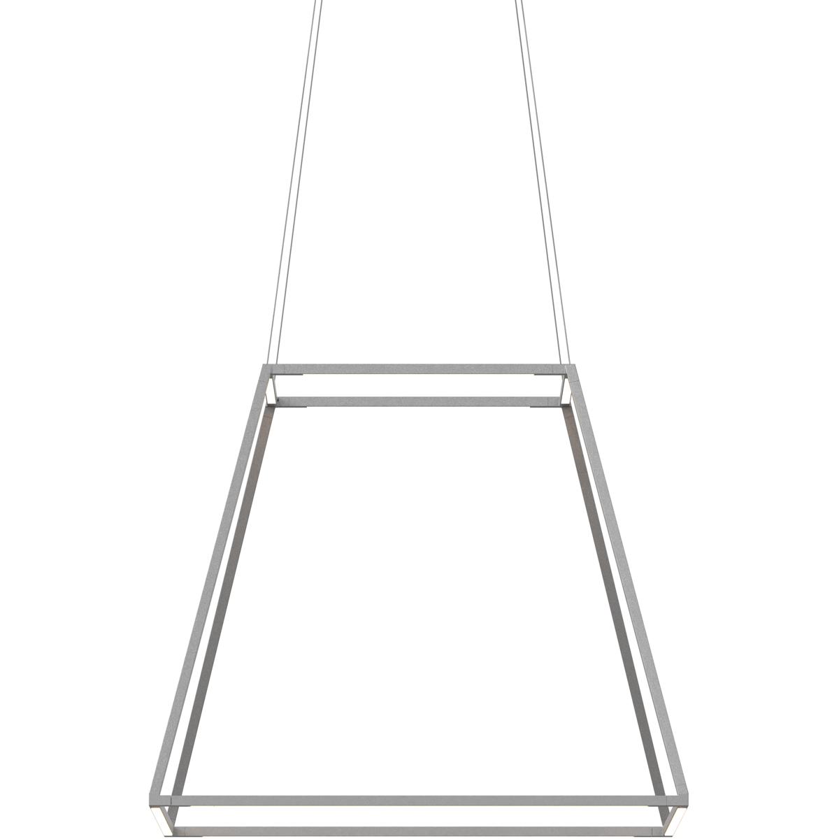 Koncept ZBP-24-RS-SW-SIL-CNP Z-Bar Rise LED 26 inch Silver Pendant Ceiling Light, Square